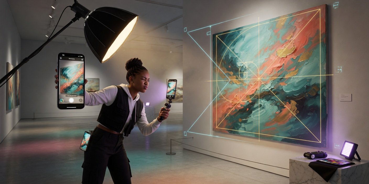 How to Photograph Art for Social Media Lighting Angles and Color Accuracy