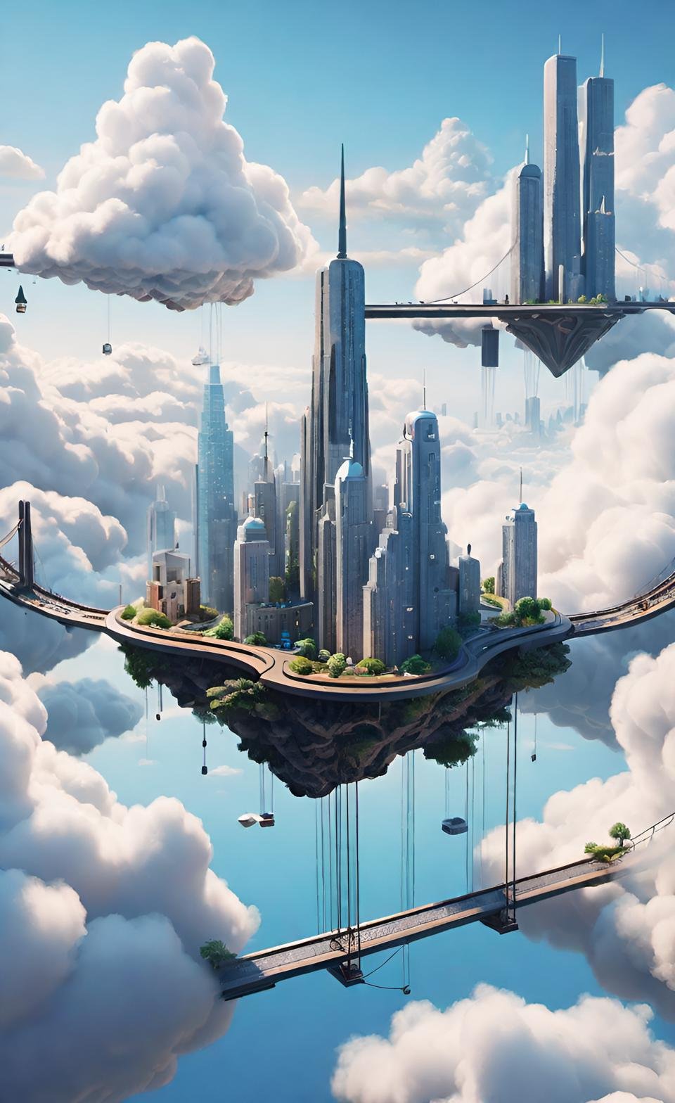 Modern CGI Digital Art Composition 9