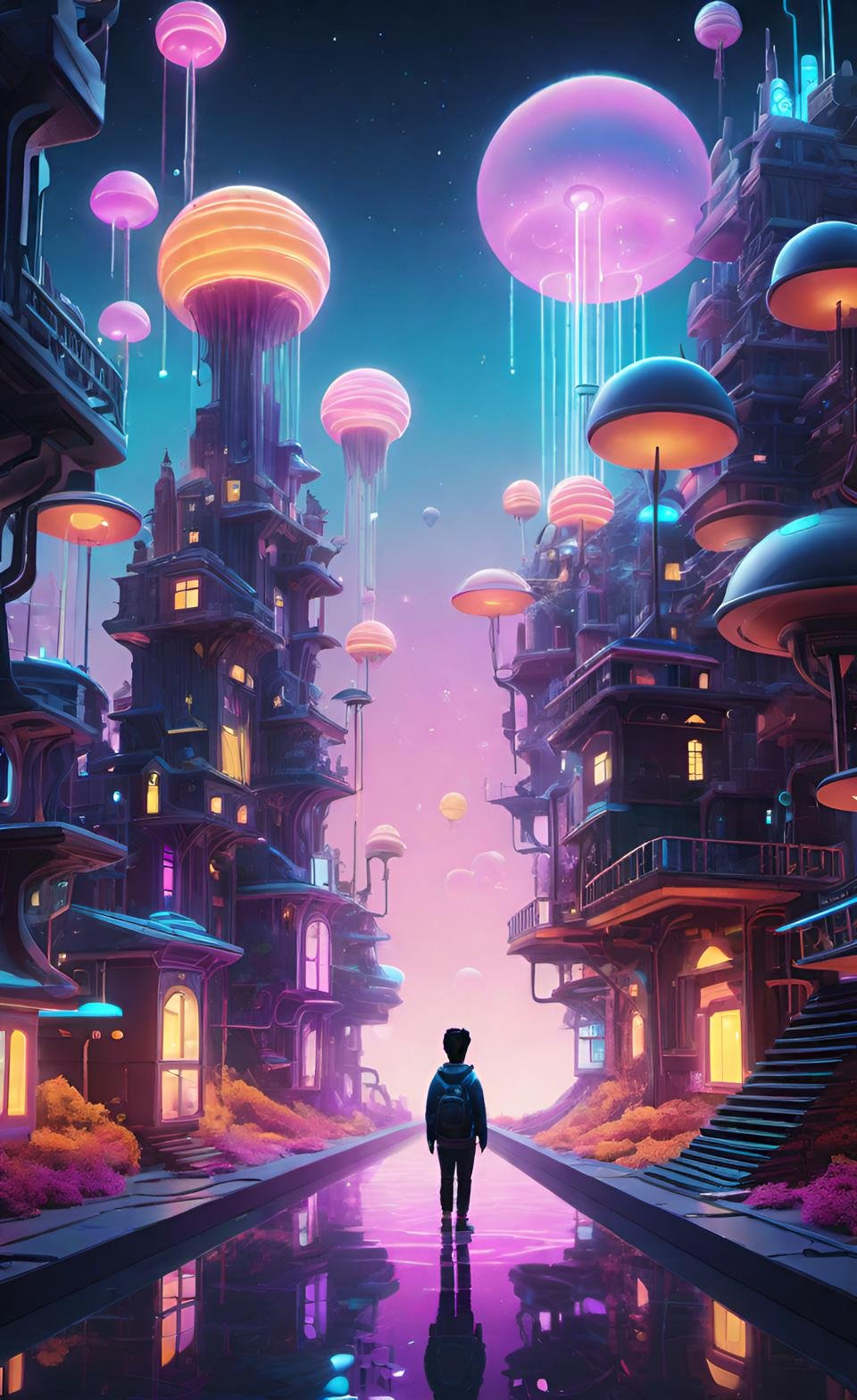 Modern CGI Digital Art Composition 10