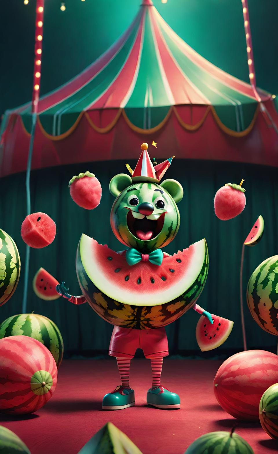 Vibrant 3D Render Art Composition 17