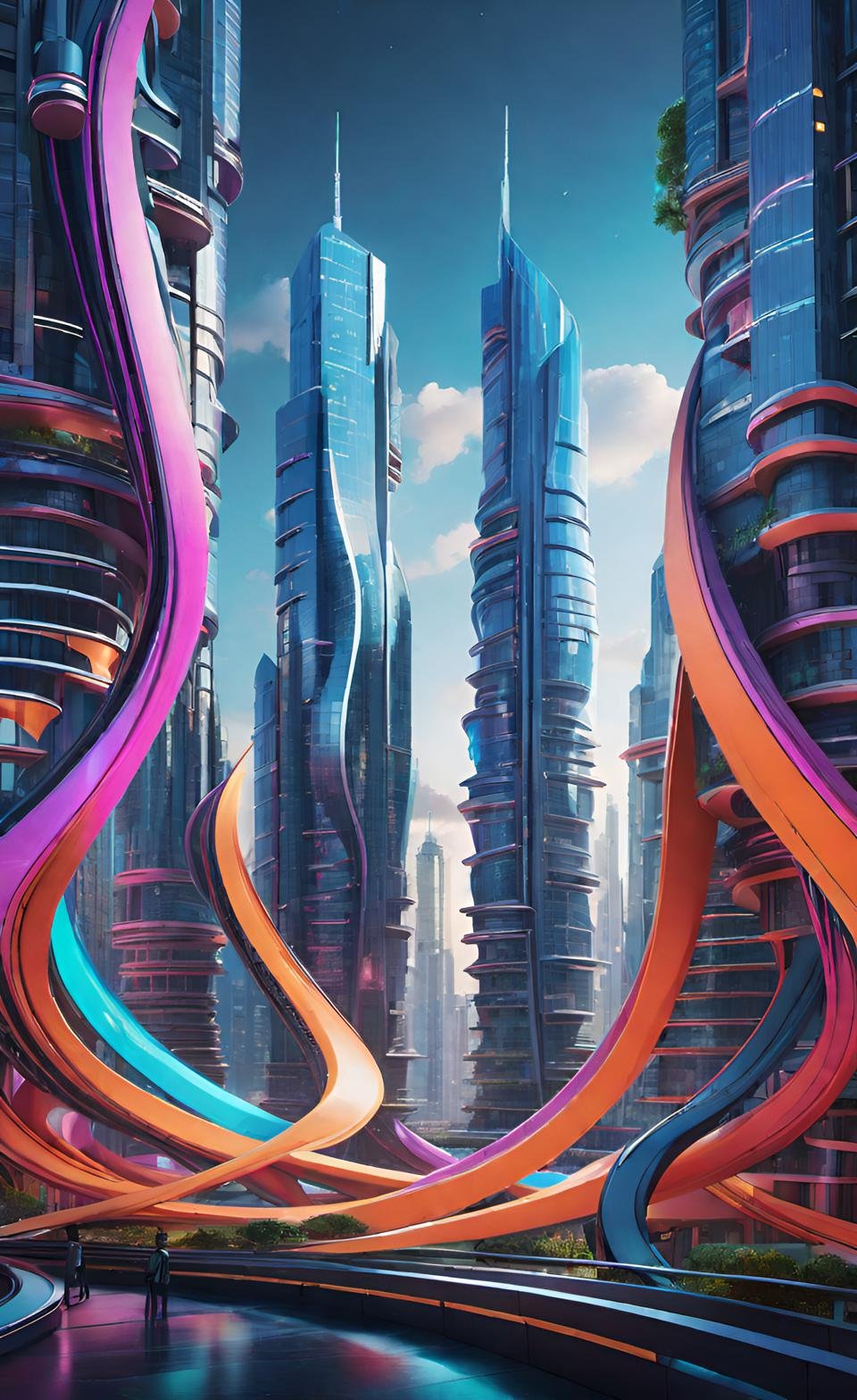 Modern CGI Digital Art Composition 2