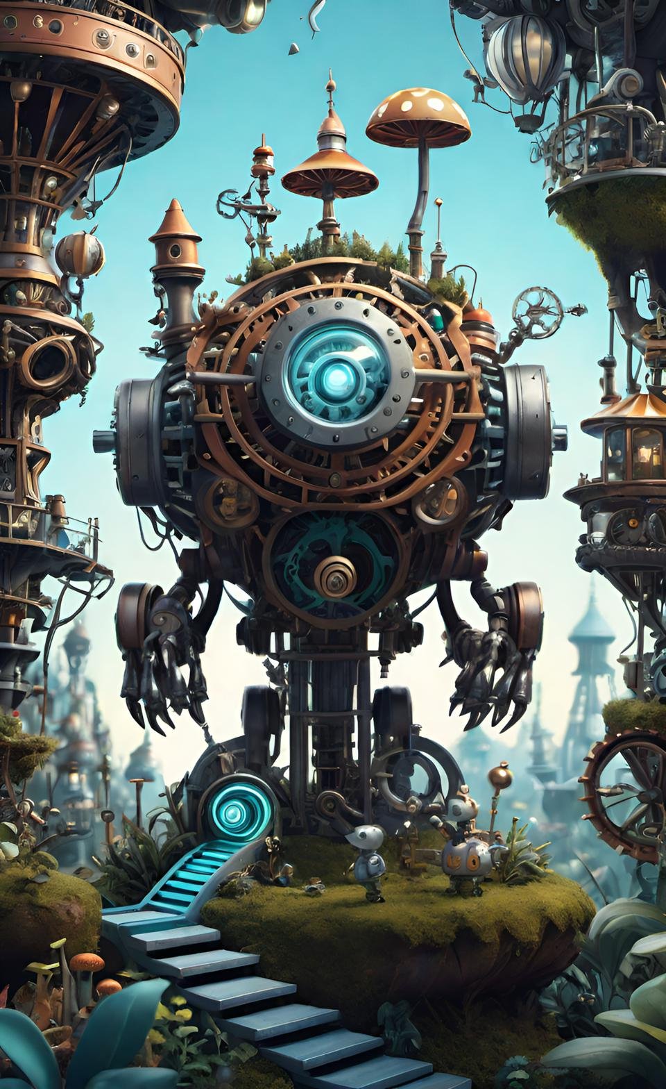 Modern CGI Digital Art Composition 3