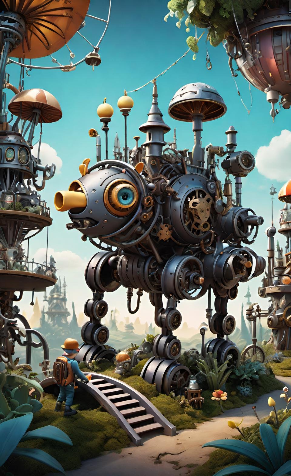 Futuristic 3D Digital Art Design 3