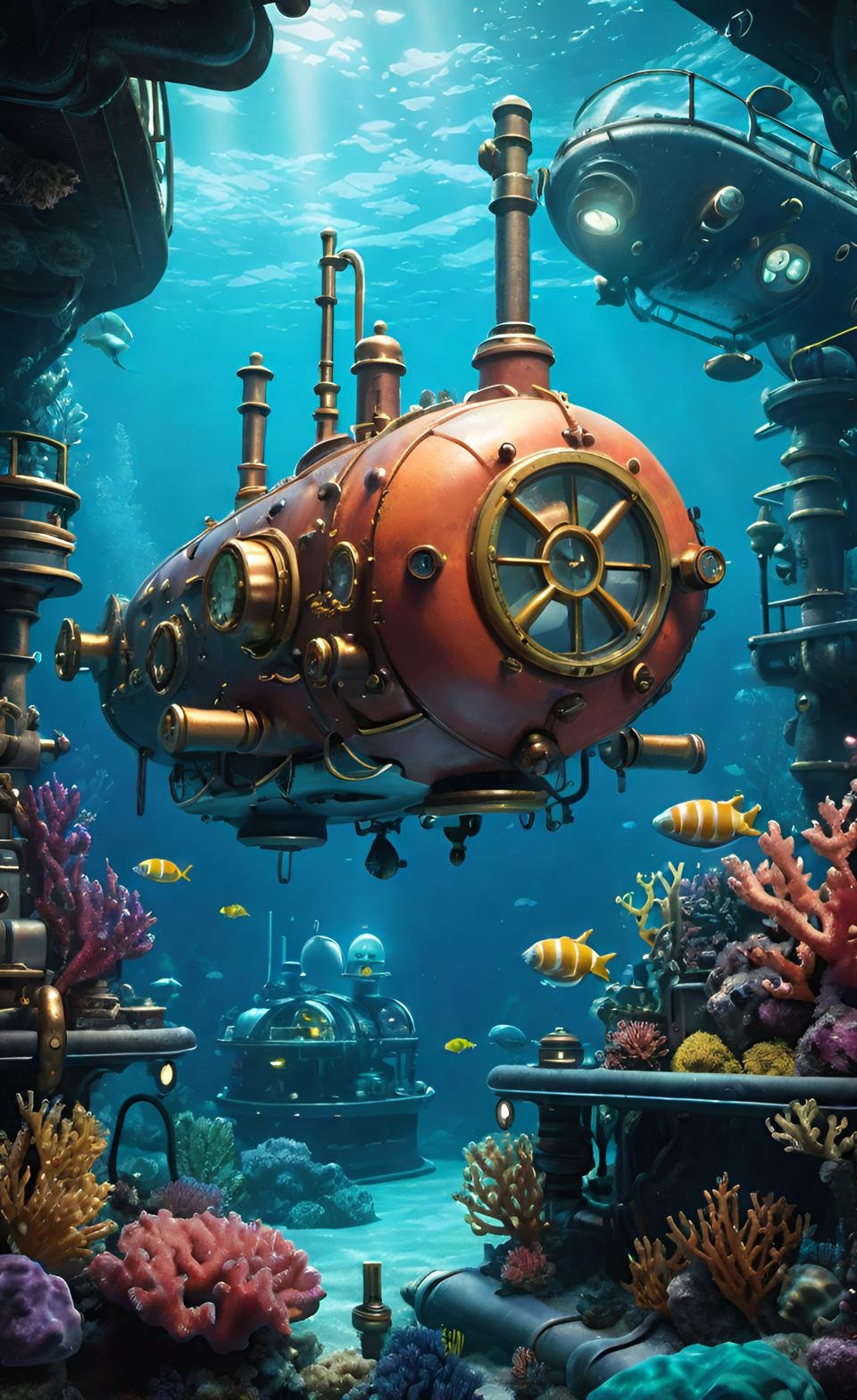Vibrant 3D Render Art Composition 3