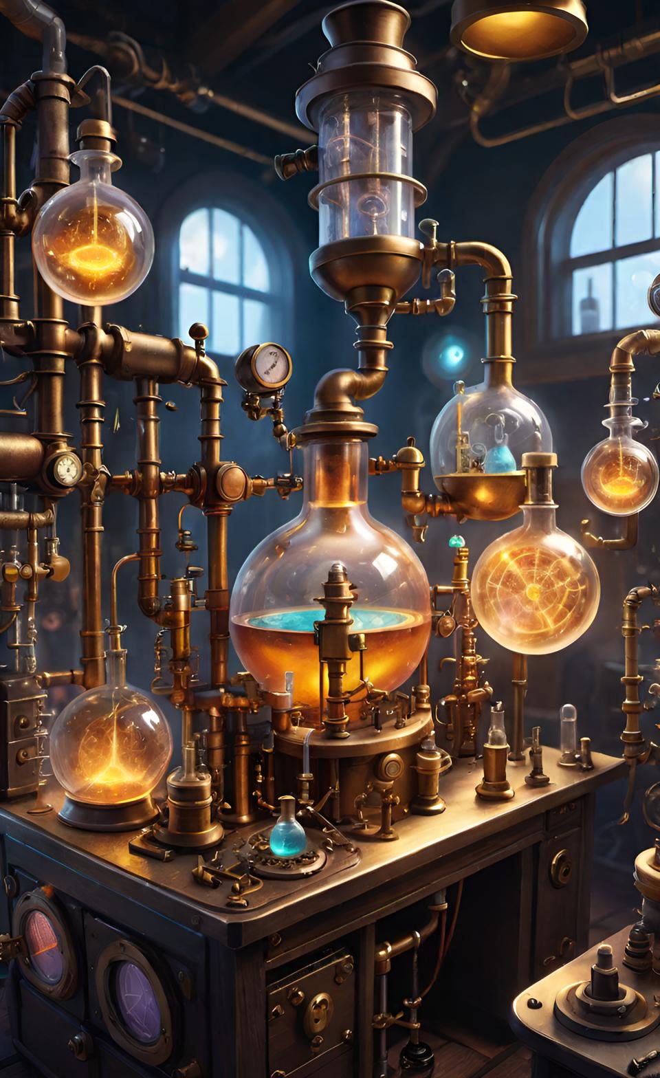 Vibrant 3D Render Art Composition 4