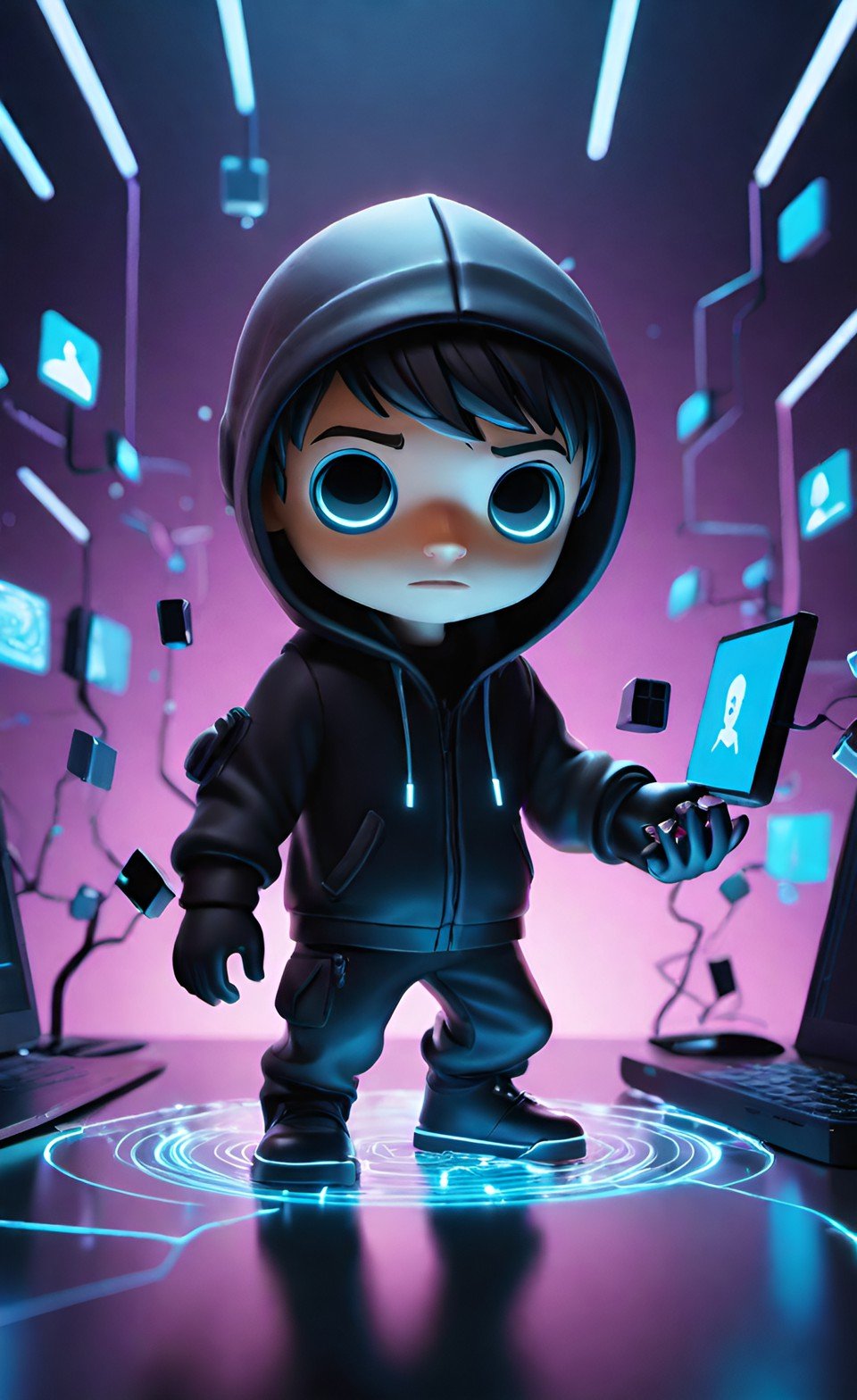 Vibrant 3D Render Art Composition 4
