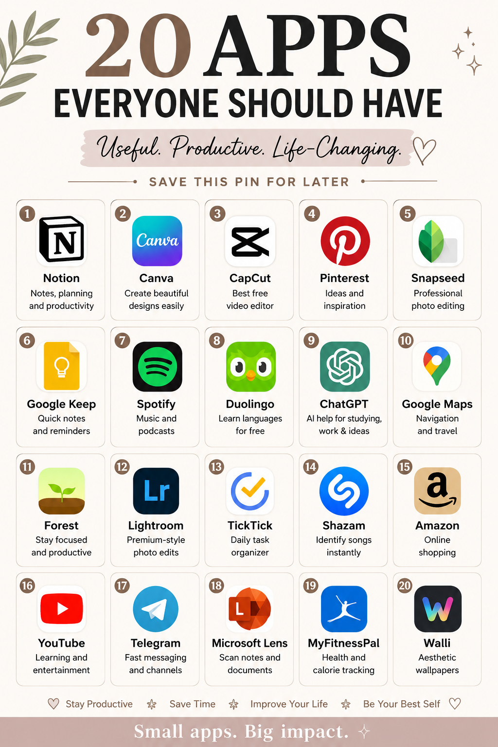 Minimalist App Interface