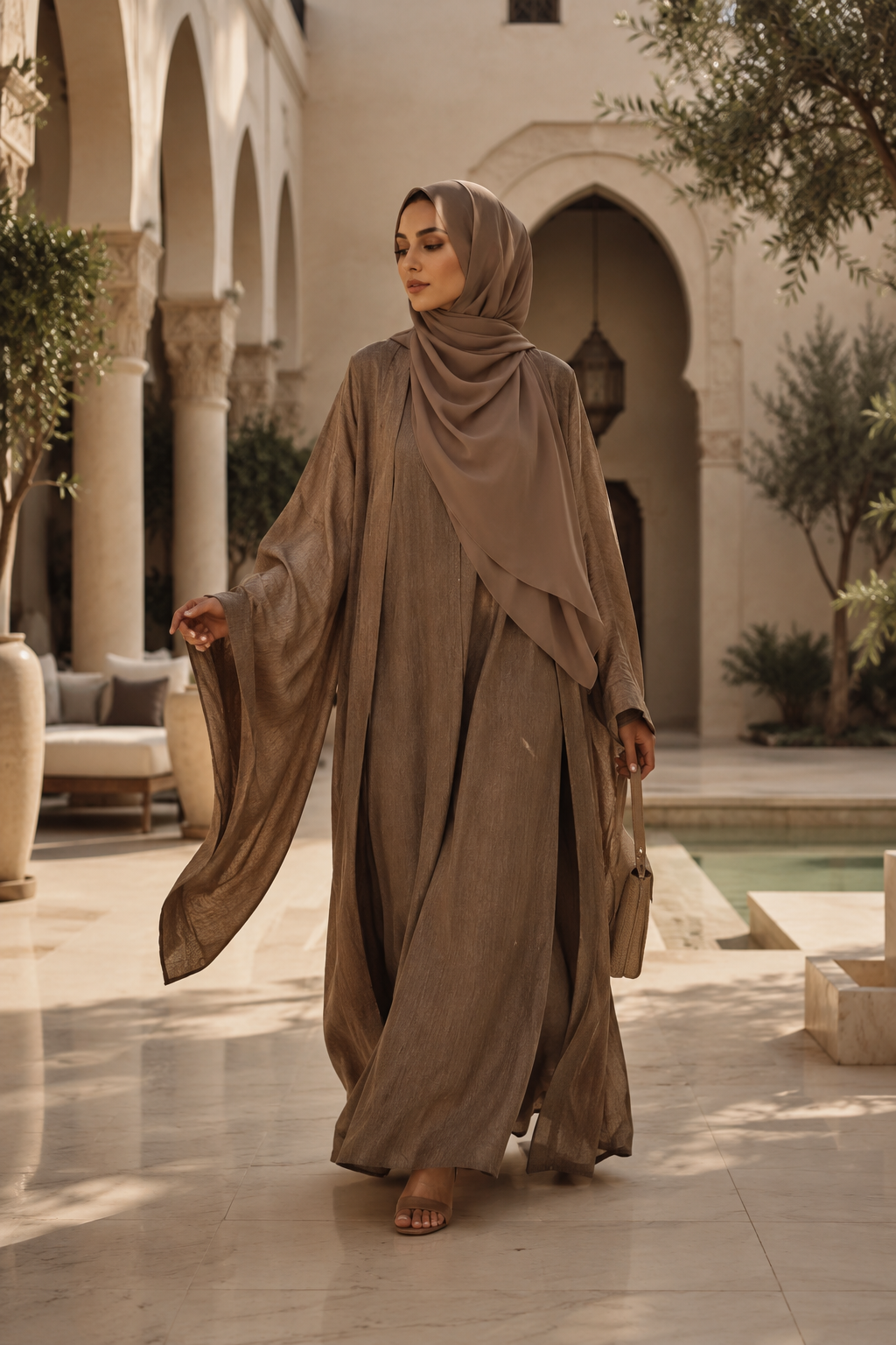 Elegant Designer Abaya Fashion Look
