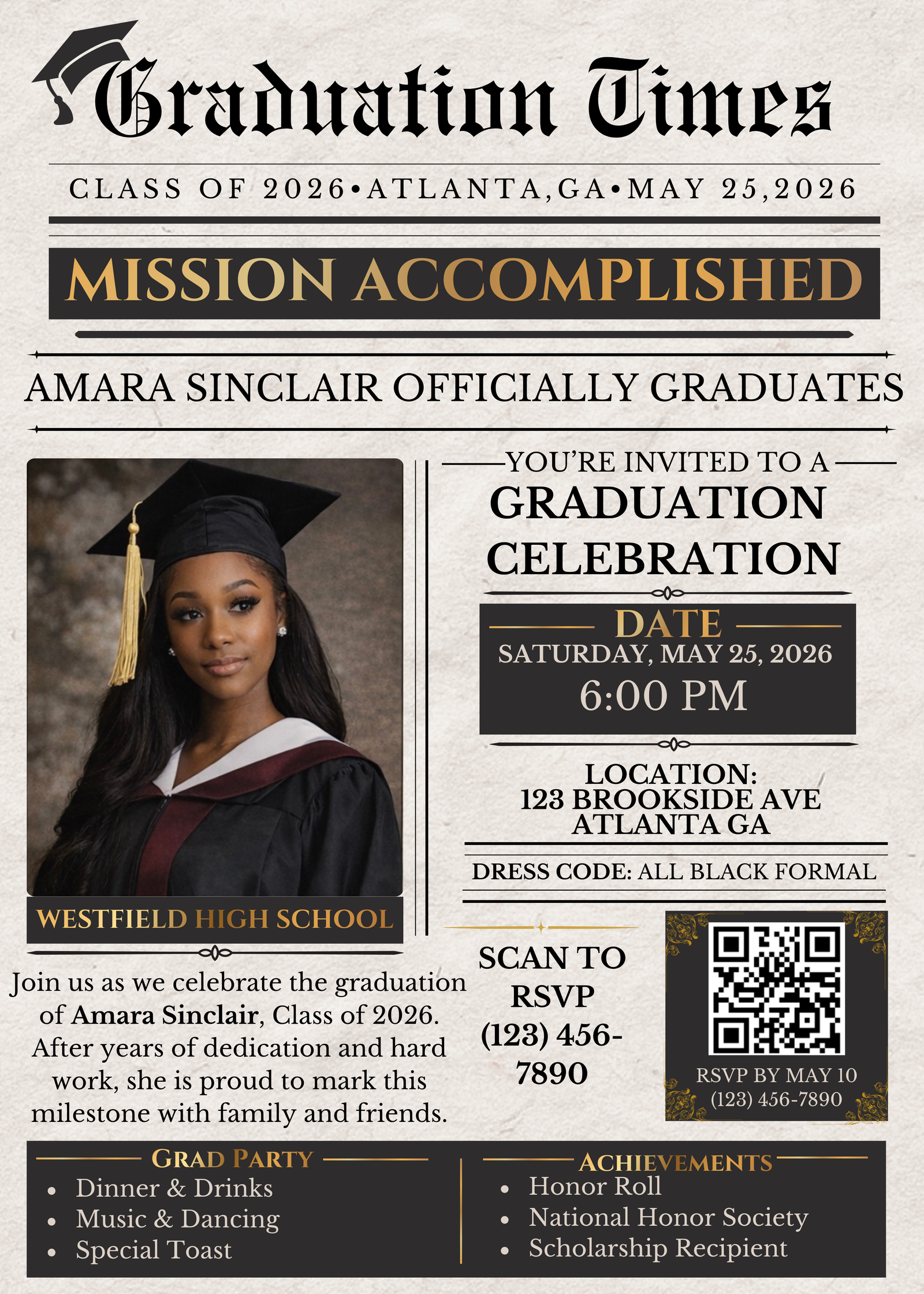 Sophisticated Graduate Portrait | Arab Girl Inspiration