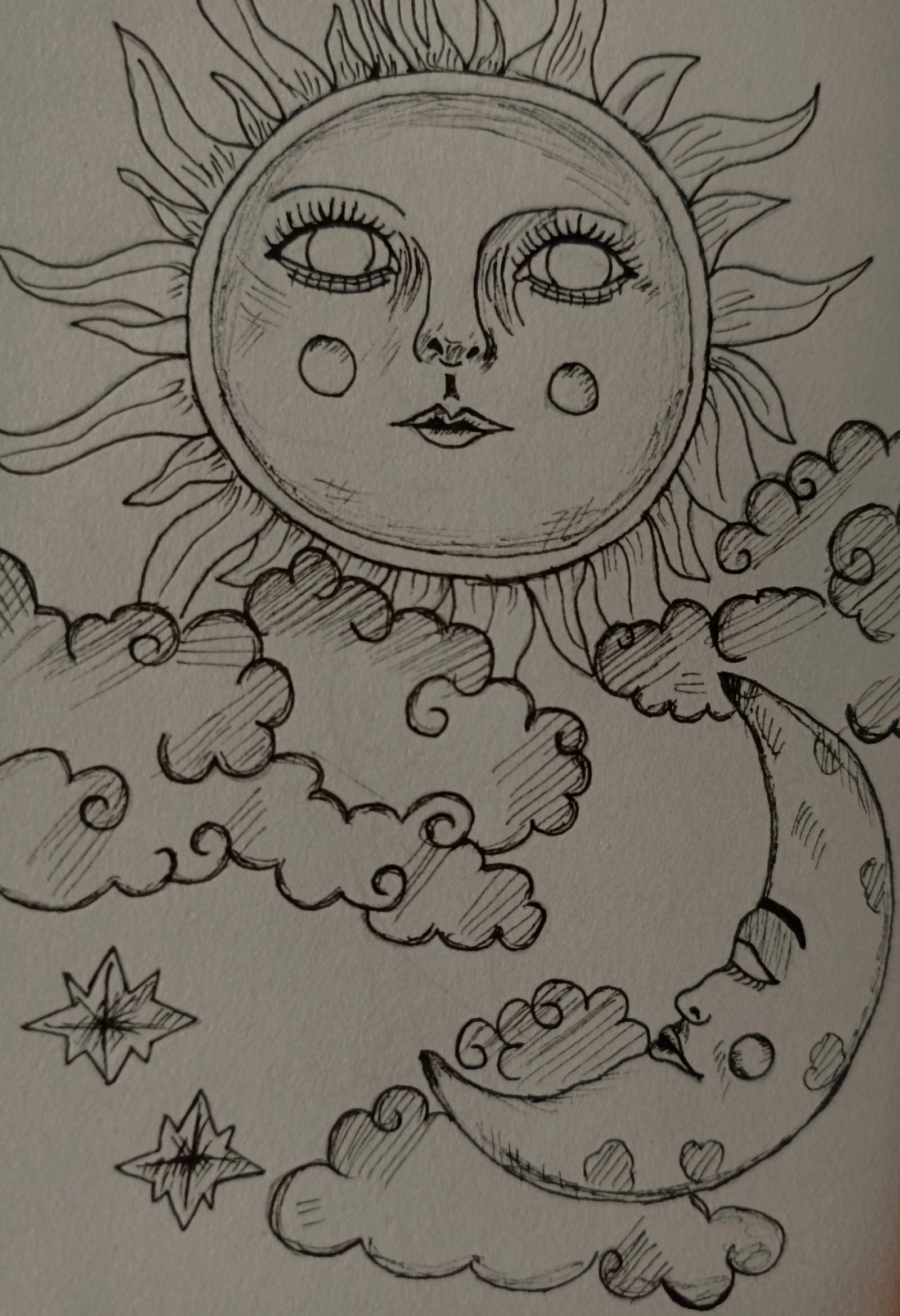 Detailed Art Sketch Composition Design 2