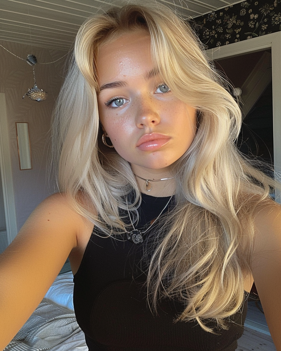 Beautiful Blonde Girl Portrait