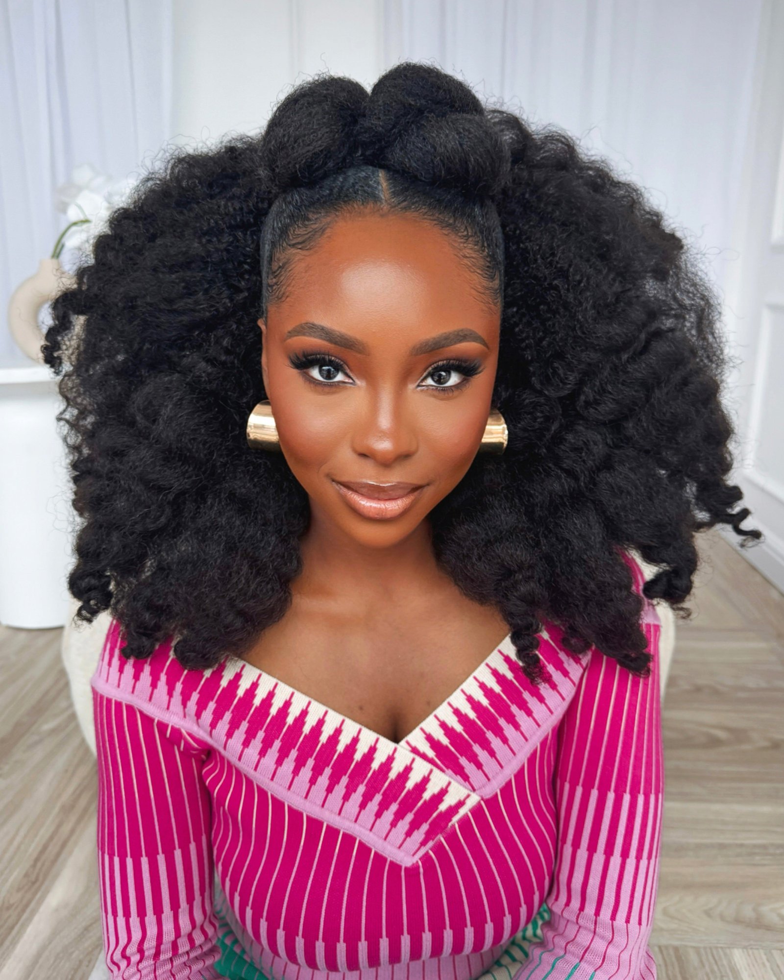 Defined Coily Hair Look for Women