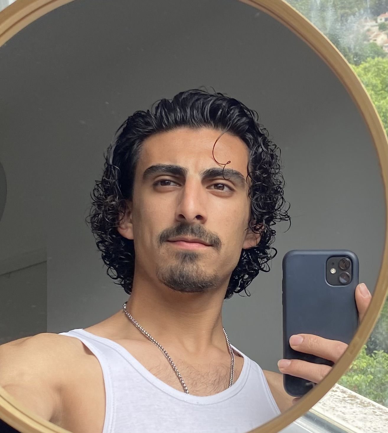 Voluminous Curly Hair Look