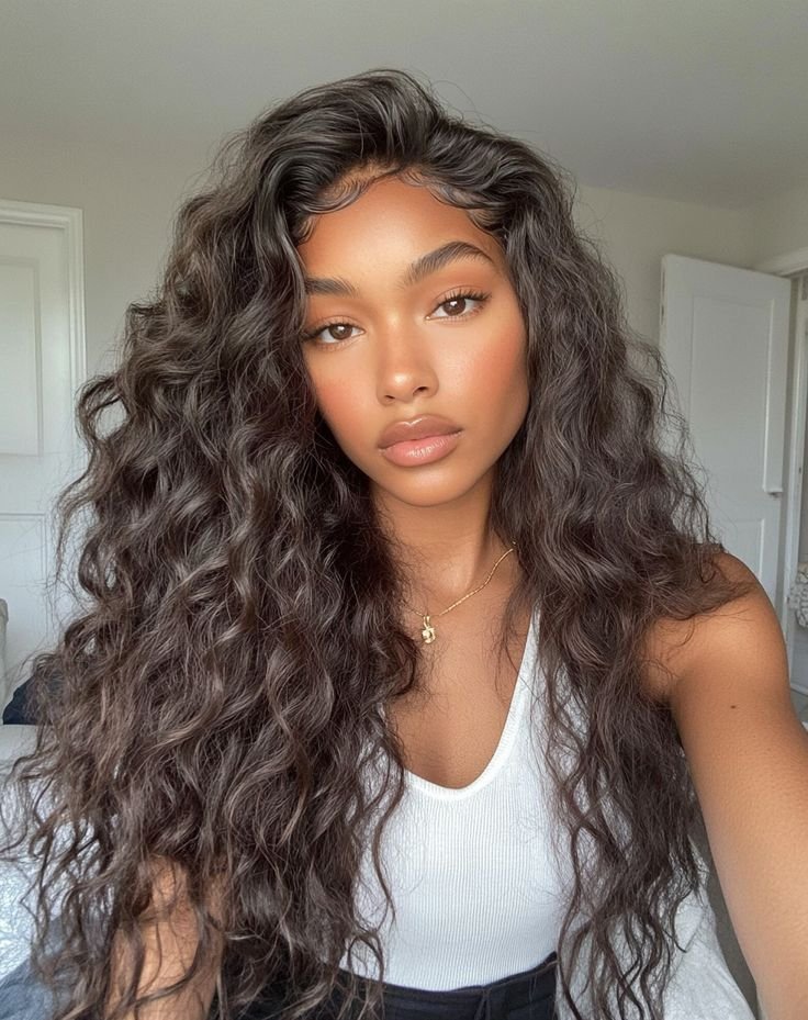 Voluminous Curly Hair Look 2