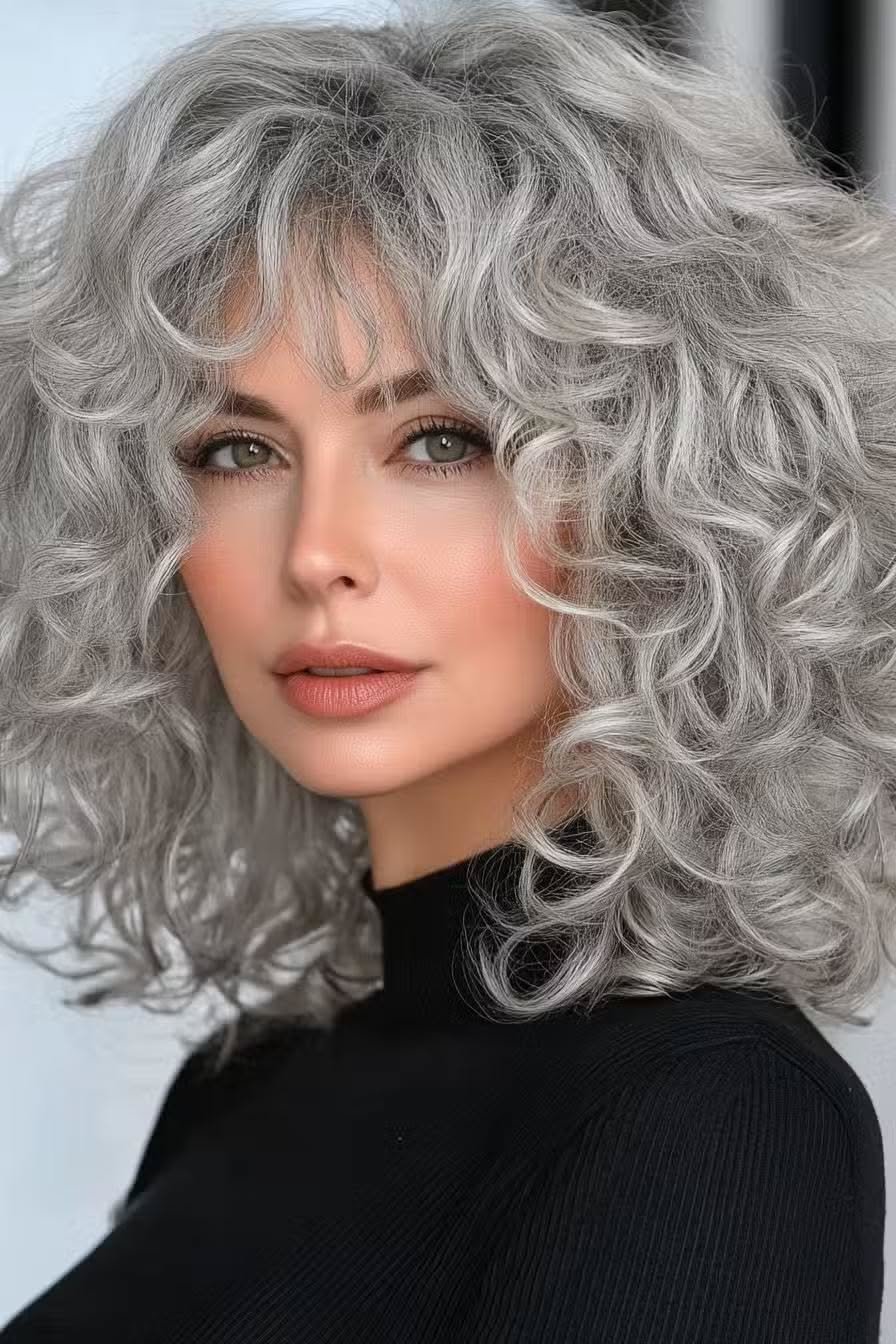 Defined Curly Hair Style Design 2