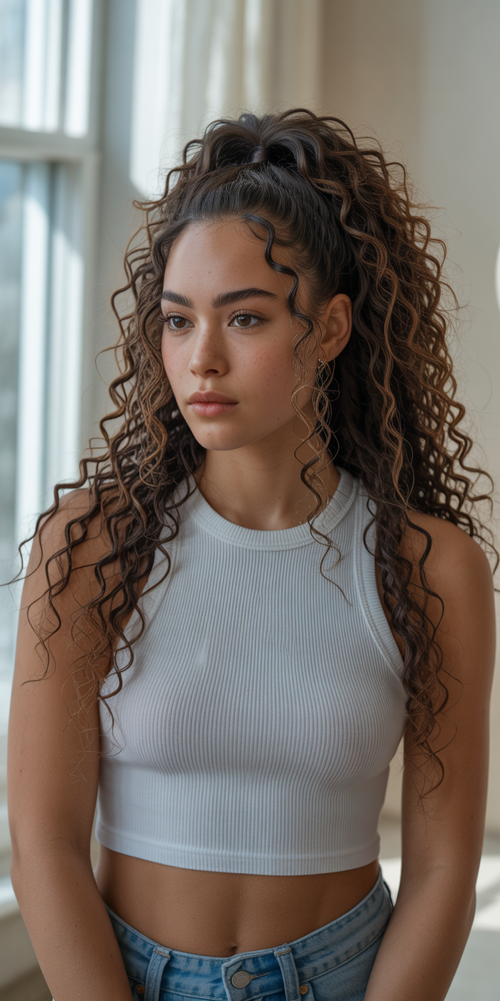 Bouncy Curly Hairstyle Look 2