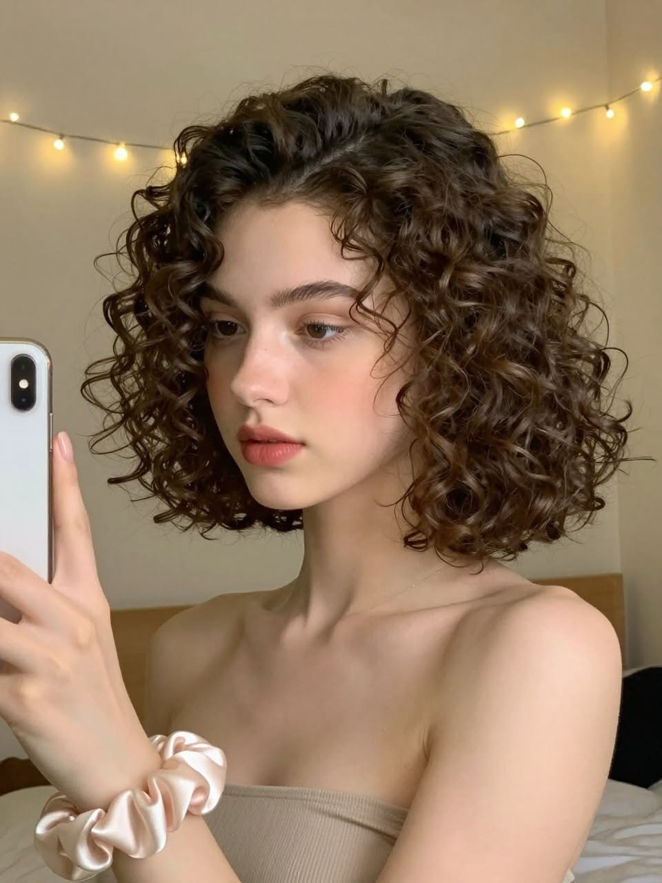 Voluminous Curly Hair Look 2