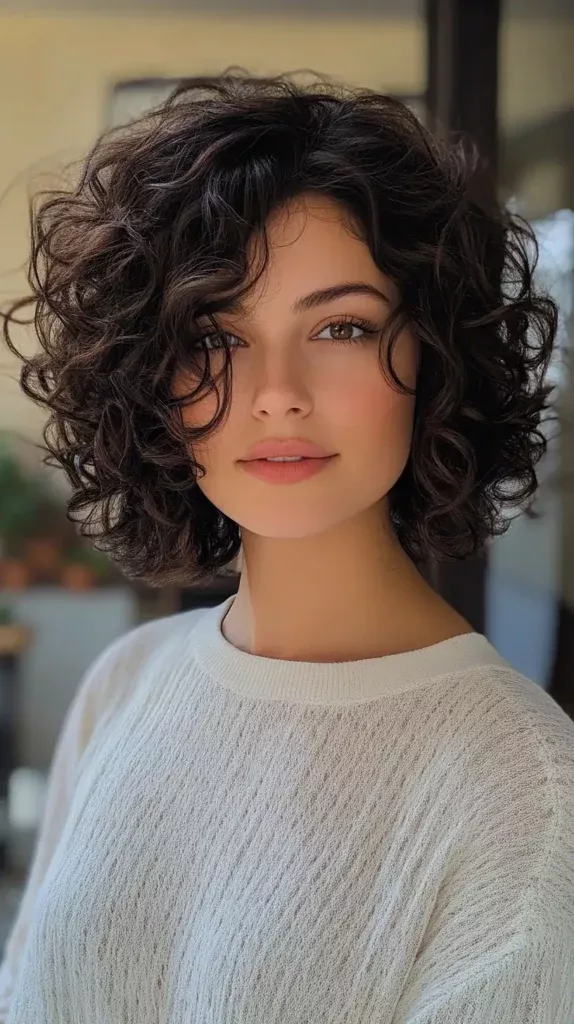 Defined Curly Hair Style Design 2