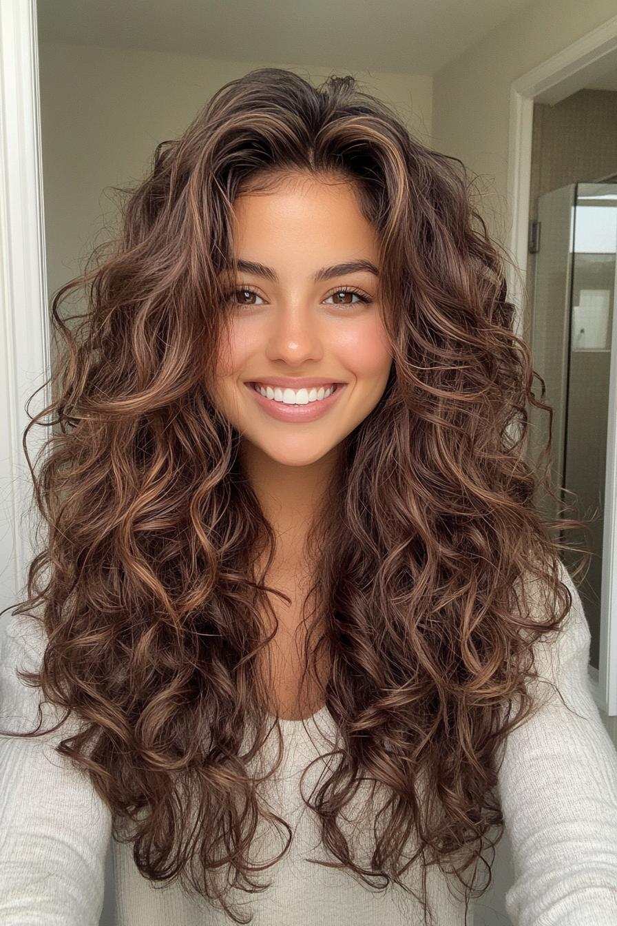 Bouncy Curly Hairstyle Look 2