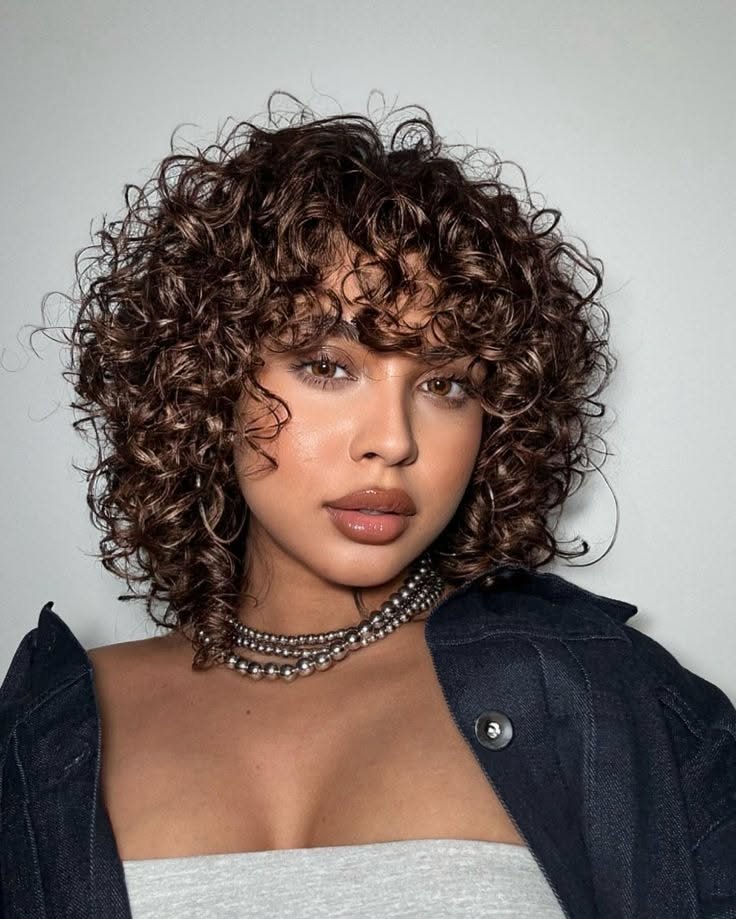 Voluminous Curly Hair Look 2