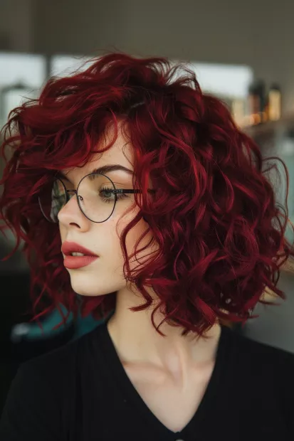 Voluminous Curly Hair Look 3