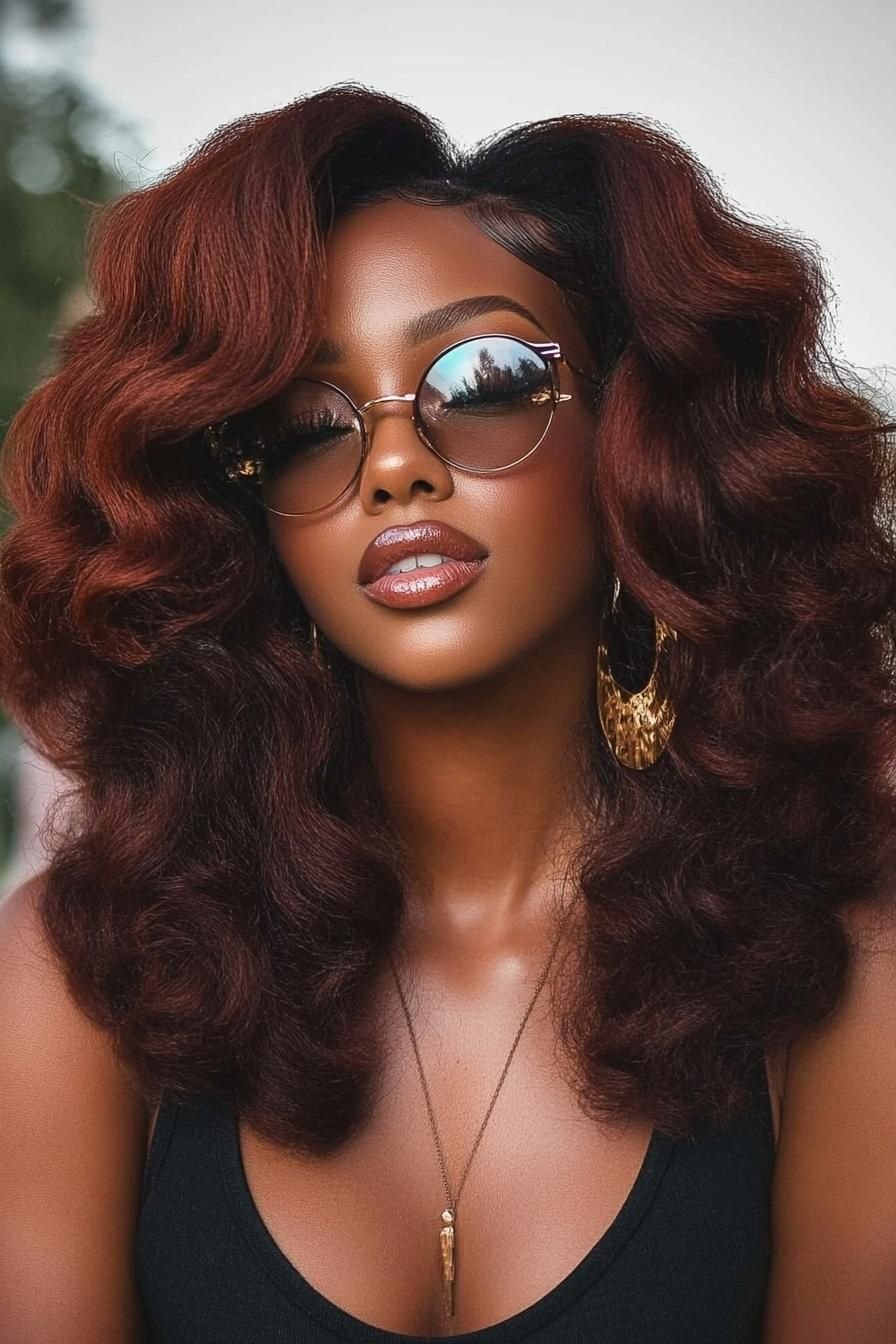 Defined Curly Hair Style Design 3