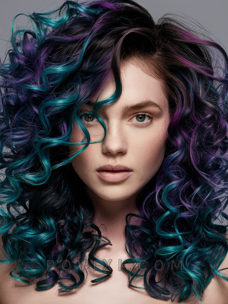 Voluminous Curly Hair Look 3