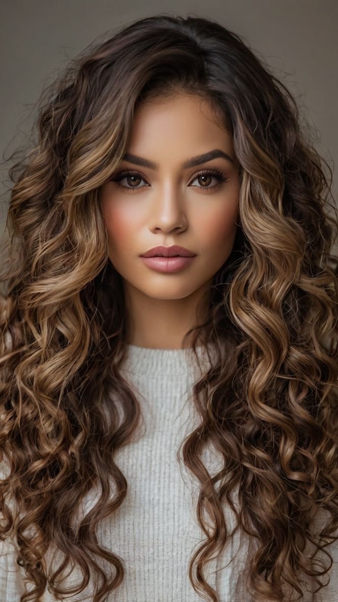 Defined Curly Hair Texture Style