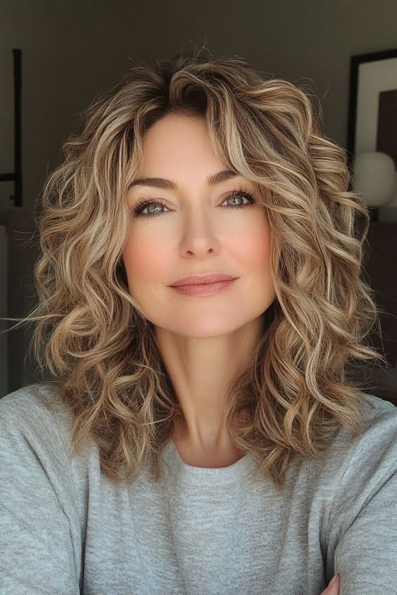 Voluminous Curly Hair Look 5