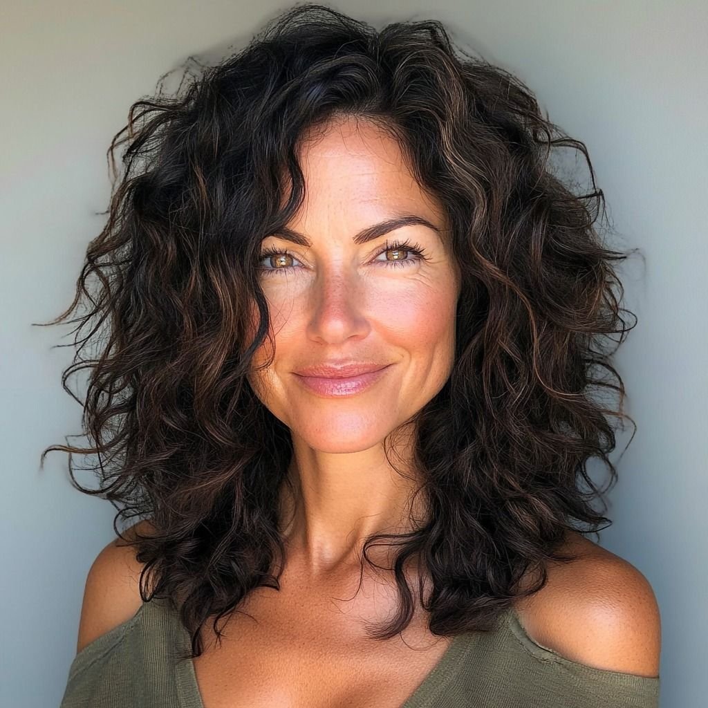 Defined Curly Hair Style Design 5
