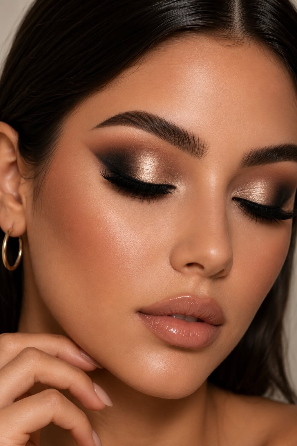 Stunning Glass Skin Makeup Look
